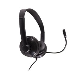 NILOX AURICULARES MICRÓFONO BIAURAL ESTEREO C/ CABLE USB NEGRO