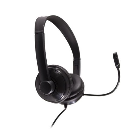 NILOX AURICULARES MICRÓFONO BIAURAL ESTEREO C/ CABLE USB NEGRO