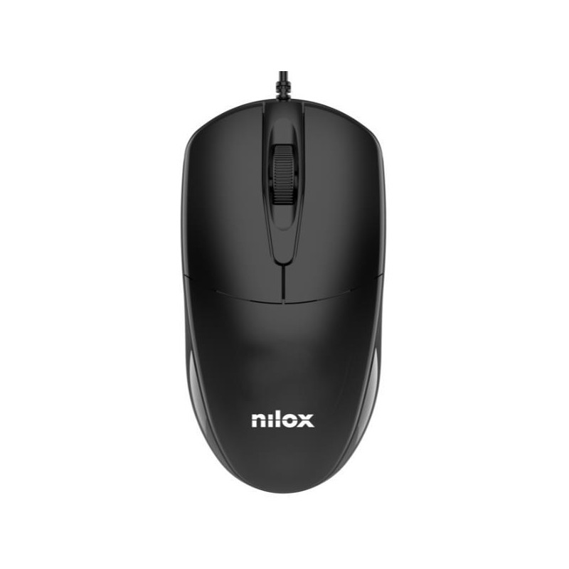 NILOX RATÓN CABLE USB 1200DPI NEGRO