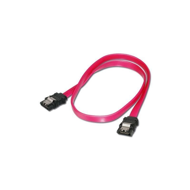 NILOX CABLE SATA III DATOS 6 GBP/S CON ANCLAJES, ROSA 1 M