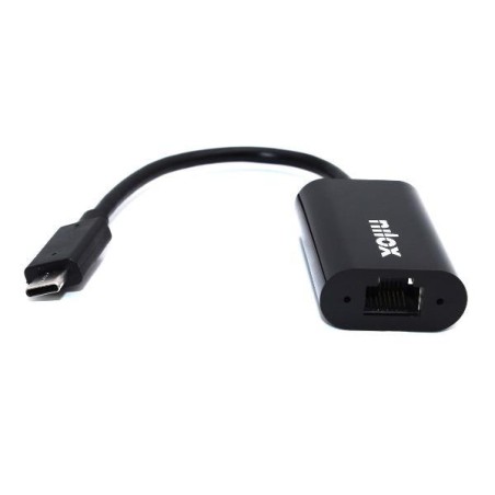 NILOX CABLE ADAPTADOR USB C A RJ45 M/H NEGRO