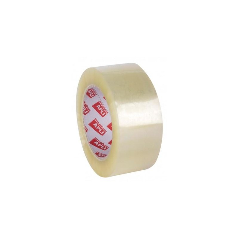 APLI PRECINTO ESTÁNDAR SIN RUIDO 28 MICRAS ROLLO 48MMX132M PP ACRÍLICO TRANSPARENTE