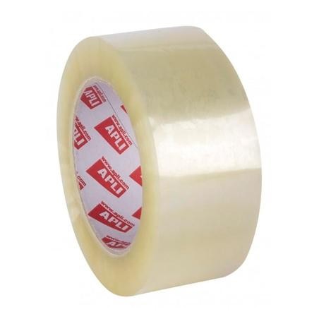 APLI PRECINTO ESTÁNDAR SIN RUIDO 28 MICRAS ROLLO 48MMX132M PP ACRÍLICO TRANSPARENTE