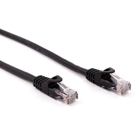 NILOX CABLE RED LATIGUILLO RJ45 CAT.6 UTP NEGRO, 1.0 M