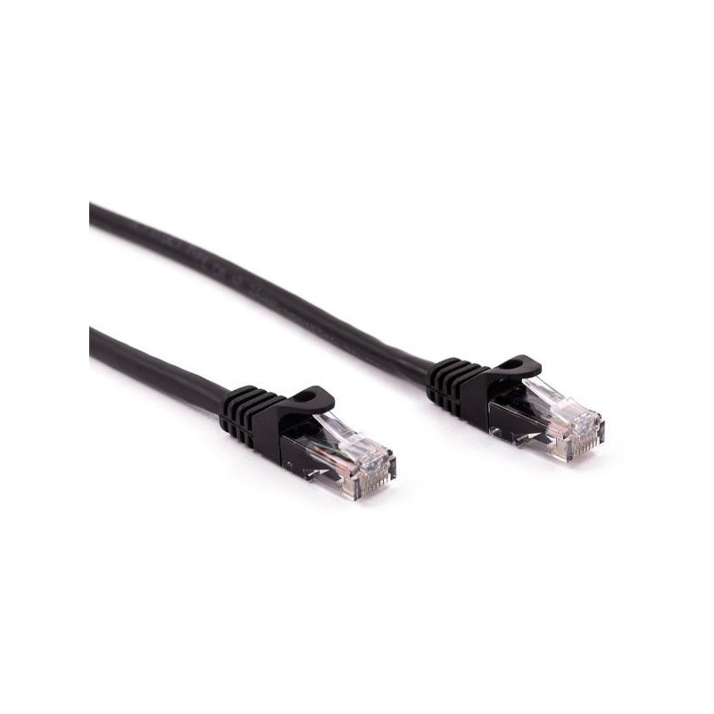 NILOX CABLE RED LATIGUILLO RJ45 CAT.6 UTP NEGRO, 2.0 M