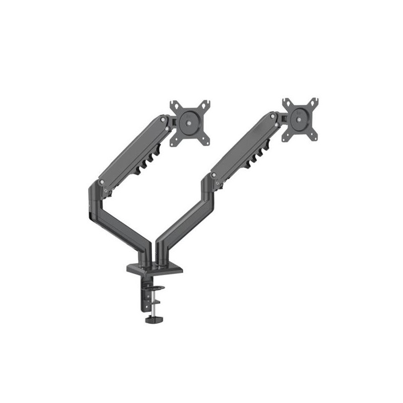 NILOX SOPORTE DE MESA GIRATORIO E INCLINABLE 2 BRAZOS ARTICULADO HASTA 32" NEGRO