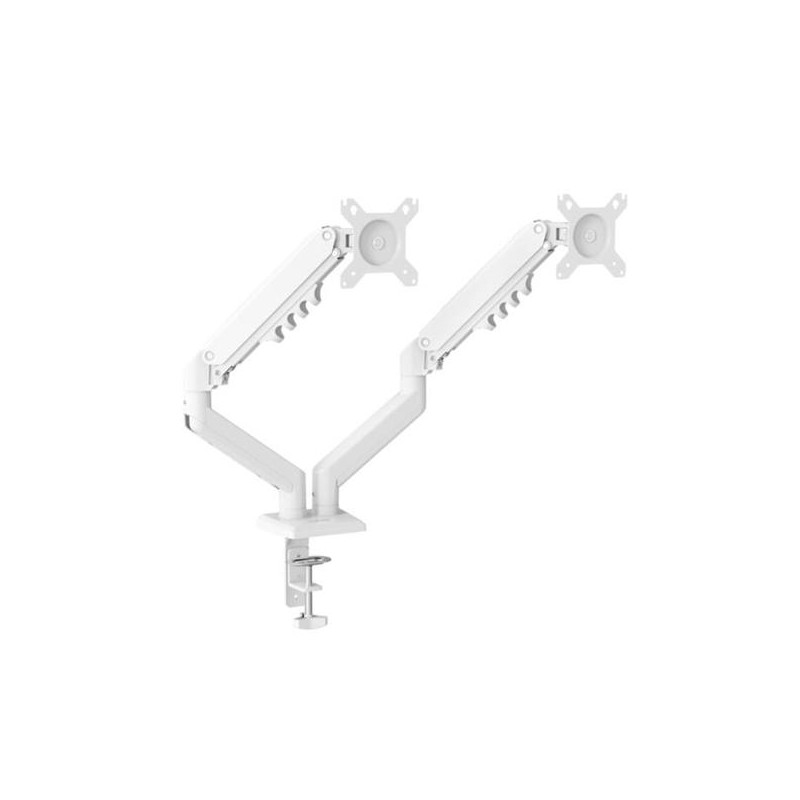 NILOX SOPORTE DE MESA GIRATORIO E INCLINABLE 2 BRAZOS ARTICULADO HASTA 32" BLANCO