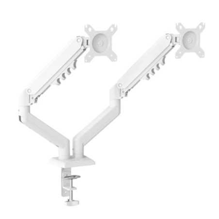 NILOX SOPORTE DE MESA GIRATORIO E INCLINABLE 2 BRAZOS ARTICULADO HASTA 32" BLANCO
