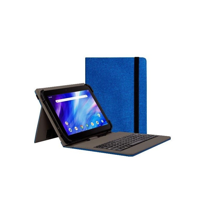 NILOX FUNDA TABLET 9,7" A 10´5" CON TECLADO USB AZUL