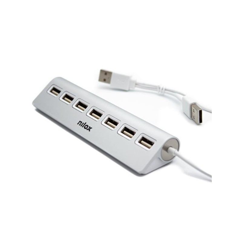 NILOX HUB 7 PUERTOS USB 2.0 - ALUMINIO