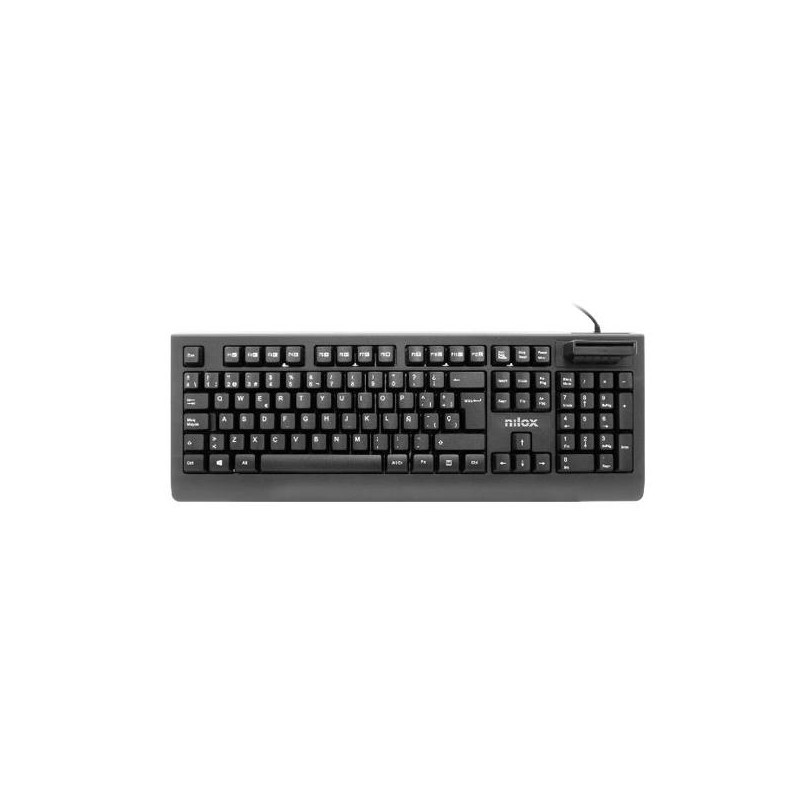 NILOX TECLADO USB CON LECTOR DNI COMPATIBLE DNI 4.0 Y TARJETA SANITARIA