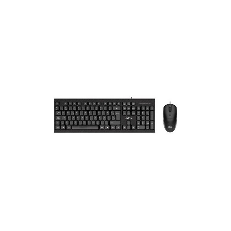 NILOX COMBO TECLADO + RATÓN CABLE USB NEGRO