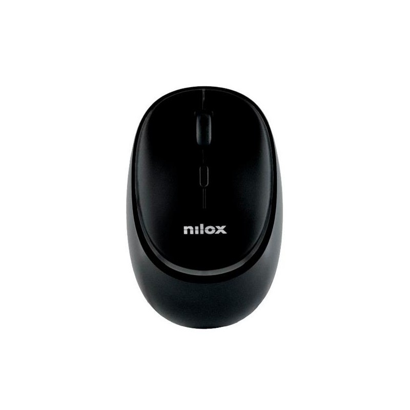 NILOX RATÓN INALÁMBRICO 1600PPP 4 BOTONES RECARGABLE NEGRO