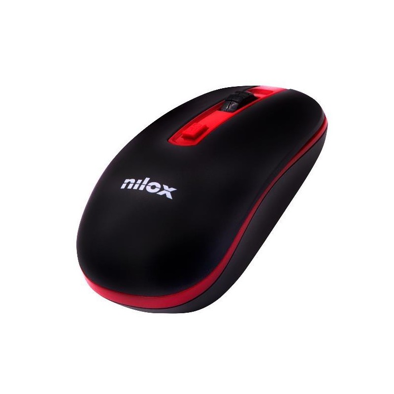 NILOX RATÓN INALÁMBRICO 1600PPP NEGRO/ROJO