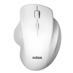 NILOX RATÓN INALÁMBRICO PROFESIONAL 800/1200/3200 DPI ERGONÓMICO DIESTRO BLANCO