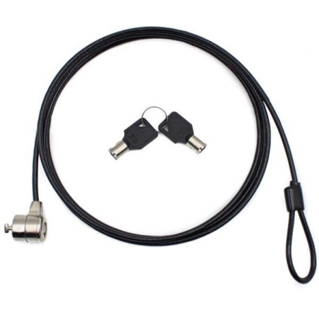 NILOX CABLE DE SEGURIDAD PARA PORTÁTIL CON LLAVE. COLOR NEGRO