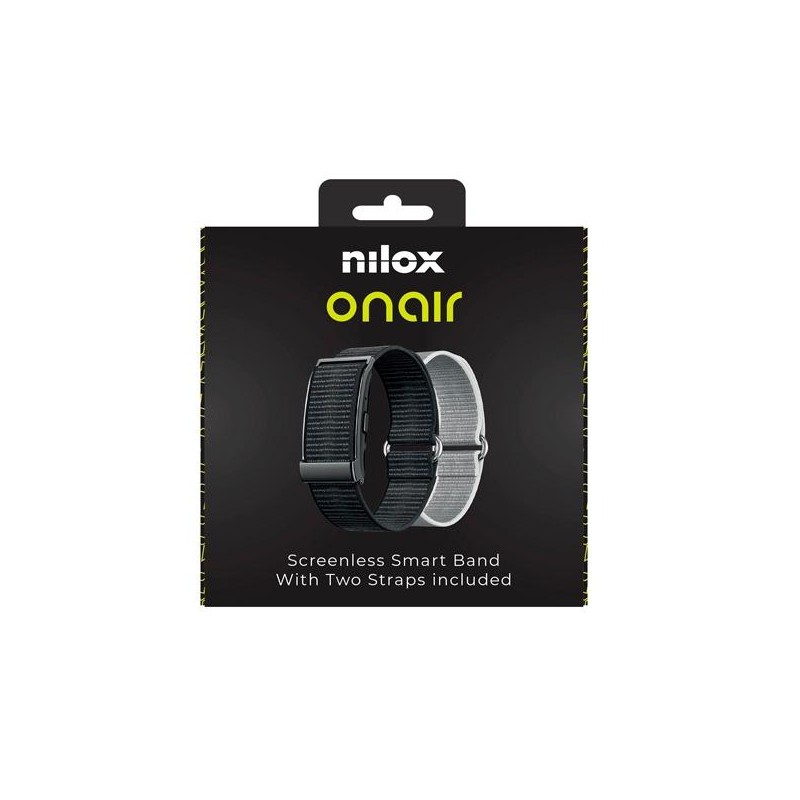 NILOX PULSERA INTELIGENTE SIN PANTALLA BLUETOOTH INCLUYE DOS PULSERAS NEGRO Y PLATA