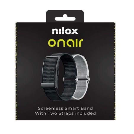 NILOX PULSERA INTELIGENTE SIN PANTALLA BLUETOOTH INCLUYE DOS PULSERAS NEGRO Y PLATA