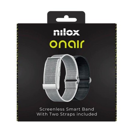 NILOX PULSERA INTELIGENTE SIN PANTALLA BLUETOOTH INCLUYE DOS PULSERAS PLATA Y NEGRO