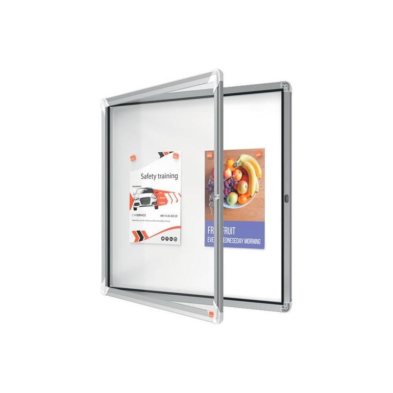 NOBO VITRINA DE EXTERIOR MAGNÉTICA PREMIUM PLUS C/CERRADURA PARA 8 HOJAS A4 BLANCO