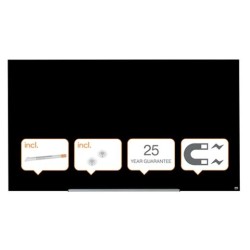 NOBO PIZARRA MÁGNETICA IMPRESSION PRO CRISTAL 188.3X105.9CM NEGRO