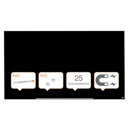 NOBO PIZARRA MÁGNETICA IMPRESSION PRO CRISTAL 188.3X105.9CM NEGRO