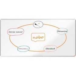 NOBO PIZARRA BLANCA PREMIUM PLUS 240X120CM MELAMINA BLANCO