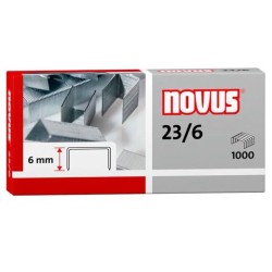 NOVUS GRAPAS 23/6 PARA GRAPADORAS DE GRUESOS CAJA 1000 UD