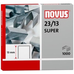 NOVUS GRAPAS SUPER 23/13 PARA GRAPADORAS DE GRUESOS CAJA 1000 UD