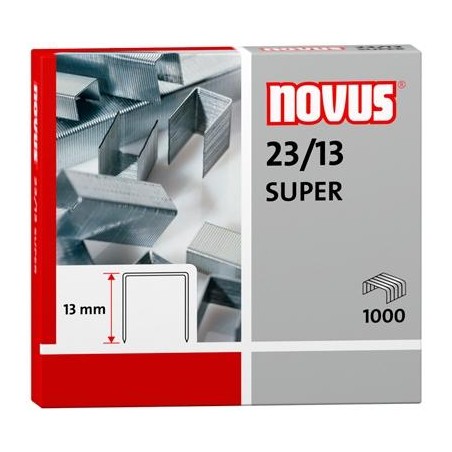 NOVUS GRAPAS SUPER 23/13 PARA GRAPADORAS DE GRUESOS CAJA 1000 UD