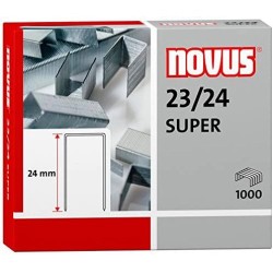 NOVUS GRAPAS SUPER 23/24 PARA GRAPADORAS DE GRUESOS CAJA 1000 UD