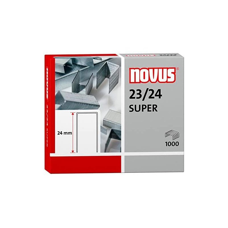 NOVUS GRAPAS SUPER 23/24 PARA GRAPADORAS DE GRUESOS CAJA 1000 UD