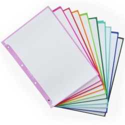 OFFICE BOX RECAMBIO PAPEL CARPETA & BLOCK A4+ COLORLINE 100H 5X5 90GR 10 BANDAS COLOR
