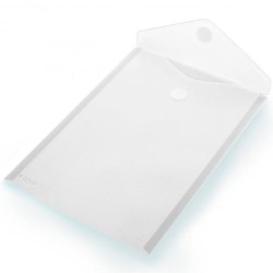 OFFICE BOX CARPETA SOBRE CIERRE C/VELCRO CLASSIC A4+ VERTICAL PLÁSTICO CRISTAL TRANSLÚCIDO