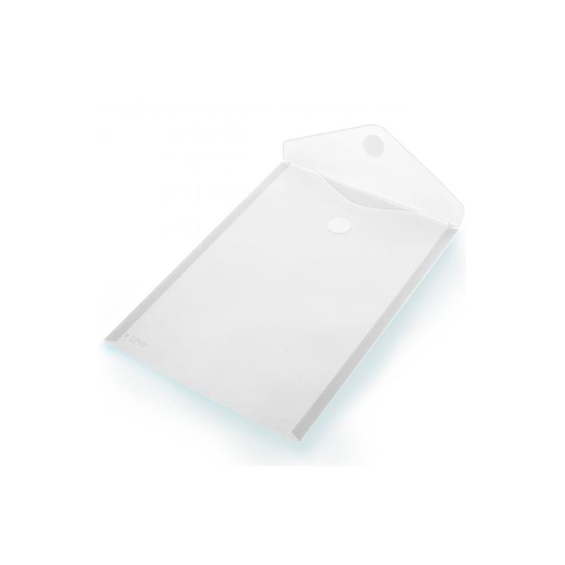 OFFICE BOX CARPETA SOBRE CIERRE C/VELCRO CLASSIC A4+ VERTICAL PLÁSTICO CRISTAL TRANSLÚCIDO