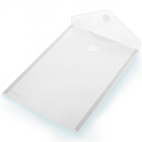 OFFICE BOX CARPETA SOBRE CIERRE C/VELCRO CLASSIC A4+ VERTICAL PLÁSTICO CRISTAL TRANSLÚCIDO