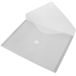 OFFICE BOX CARPETA SOBRE CIERRE C/VELCRO CLASSIC A5 APAISADO PLÁSTICO CRISTAL TRANSLÚCIDO