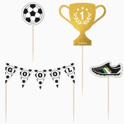 OH YEAH TOPPERS DECORACIÓN TARTA FÚTBOL PACK DE 4U