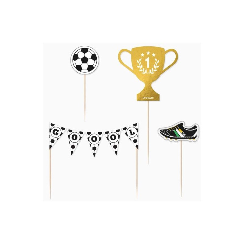 OH YEAH TOPPERS DECORACIÓN TARTA FÚTBOL PACK DE 4U