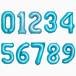 OH YEAH GLOBO POLIAMIDA Nº2 100CM AZUL PASTEL