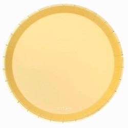 OH YEAH PLATO LLANO METLAIZADO Ø20.5CM AMARILLO PASTEL PACK 8U