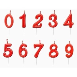 OH YEAH VELA 5CM NÚMERO 7 ROJO