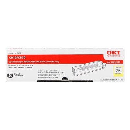OKI TONER AMARILLO C810/C830 (8.000 COPIAS)