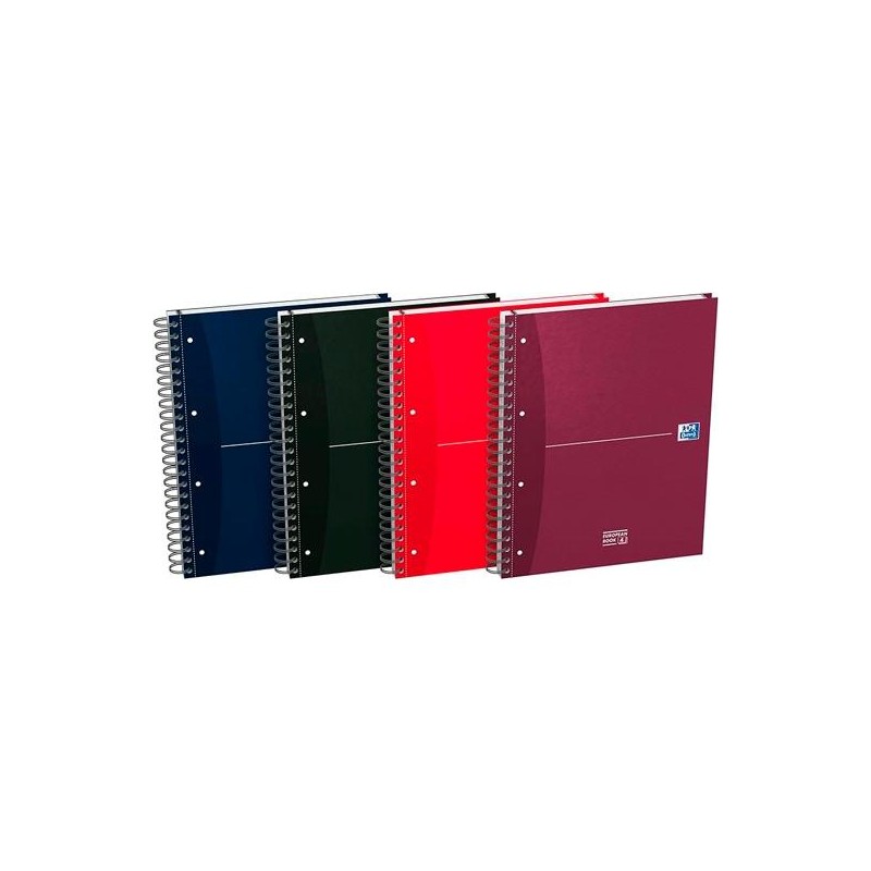 OXFORD CUADERNO OFFICE ESSENTIALS EUROPEANBOOK 4 MICROPERFORADO 100H A5+ 5X5 C/SEPARADORES T/EXTRADURAS C/SURTIDOS