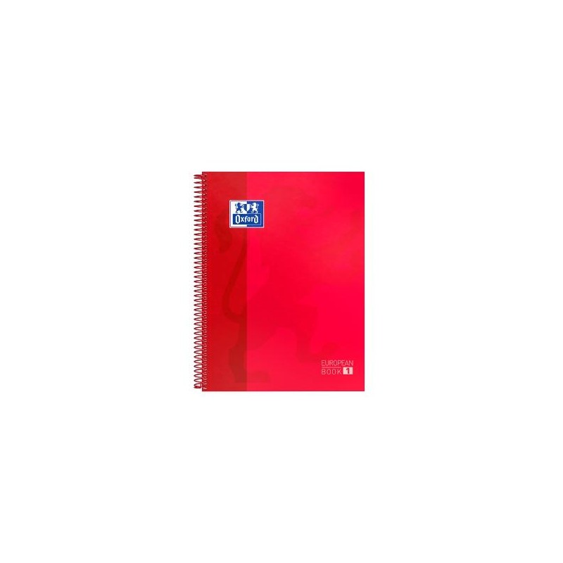OXFORD CUADERNO CLASSIC EUROPEANBOOK 1 WRITE&ERASE 80H A4+ 5X5MM MICROPERFORADO T/EXTRADURA ROJO