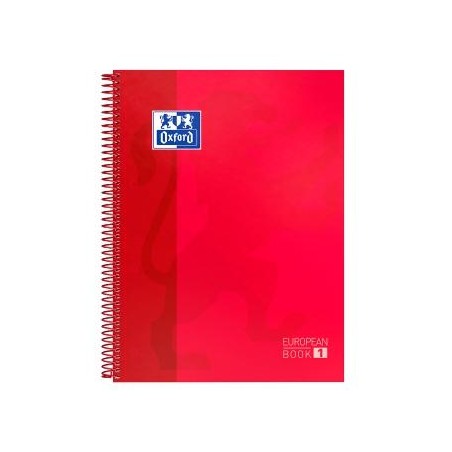 OXFORD CUADERNO CLASSIC EUROPEANBOOK 1 WRITE&ERASE 80H A4+ 5X5MM MICROPERFORADO T/EXTRADURA ROJO