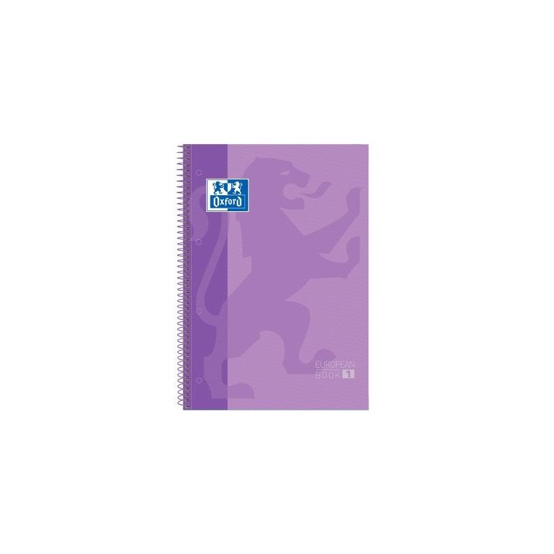 OXFORD CUADERNO CLASSIC EUROPEANBOOK 1 WRITE&ERASE 80H A4+ 5X5MM MICROPERFORADO TAPA EXTRADURA MALVA