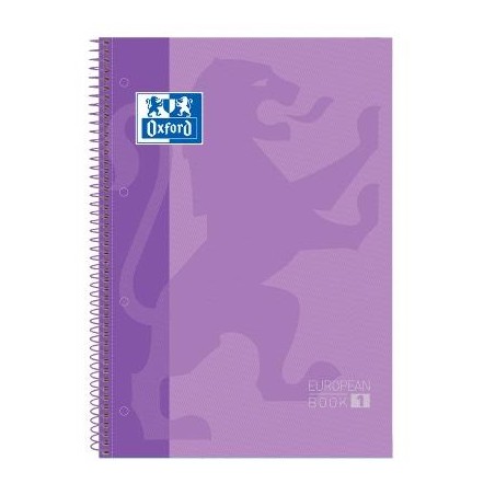 OXFORD CUADERNO CLASSIC EUROPEANBOOK 1 WRITE&ERASE 80H A4+ 5X5MM MICROPERFORADO TAPA EXTRADURA MALVA