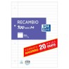 OXFORD RECAMBIO PAQUETE A4 80H + 20H GRATIS PAUTA 3,5 CON MARGEN