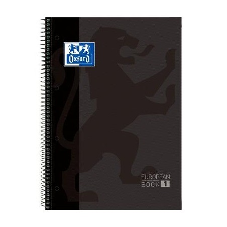 OXFORD CUADERNO CLASSIC EUROPEANBOOK 1 WRITE&ERASE 80H A4+ 5X5MM MICROPERFORADO T/EXTRADURA NEGRO